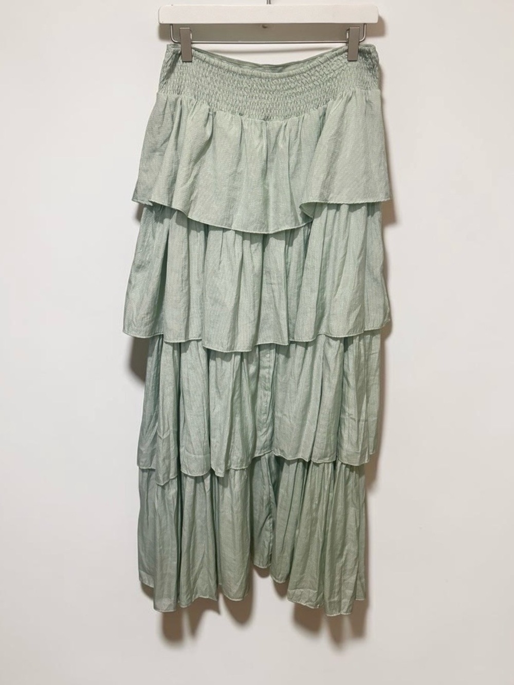 Mable Tiered Maxi Skirt in Sage Green - Picture 7 of 7